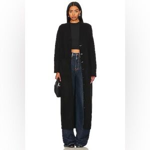 House of Harlow 1960 Black Chunky Knit Cardigan Sweater